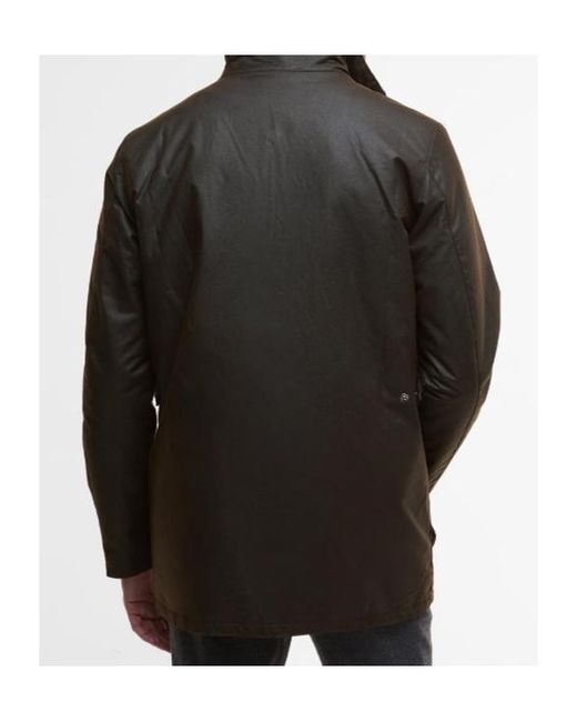 Barbour Black Modern Border Waxed Jacket for men