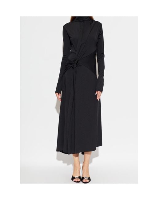 Victoria Beckham Black Long-Sleeved Dress