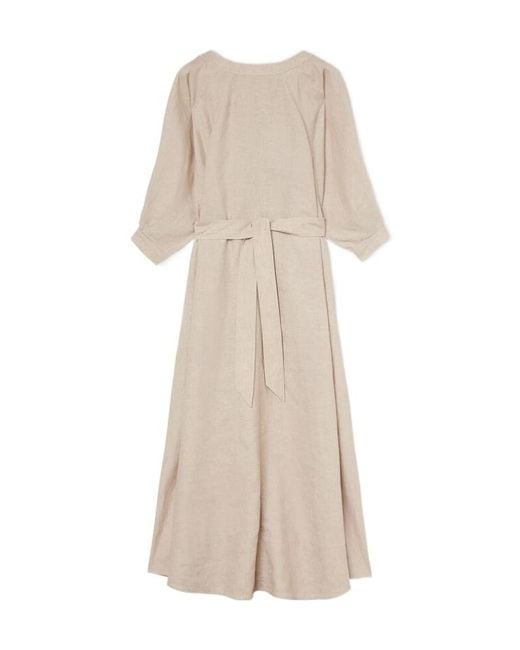 Loro Piana Natural Ruth Linen Maxi Dress