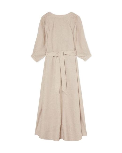 women's green linen dress The Linen V-Neck Maxi Dress main image 1