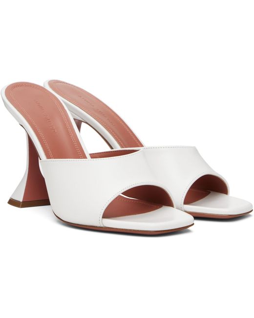 AMINA MUADDI White Lupita 95 High-Heeled Sandals