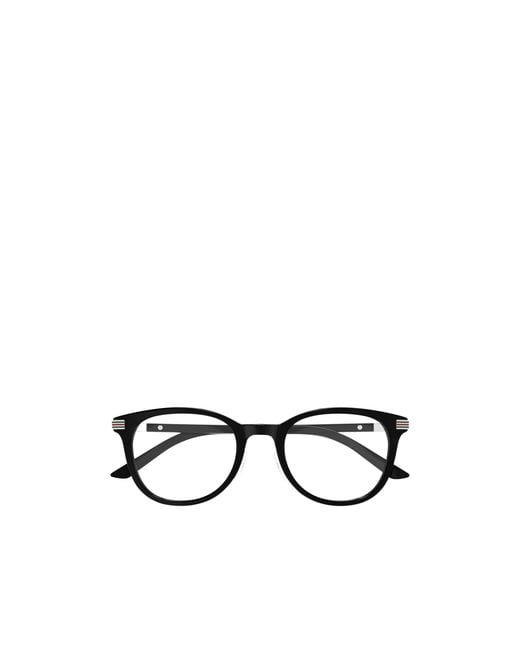 Gucci White Eyewear Oval Frame Glasses for men