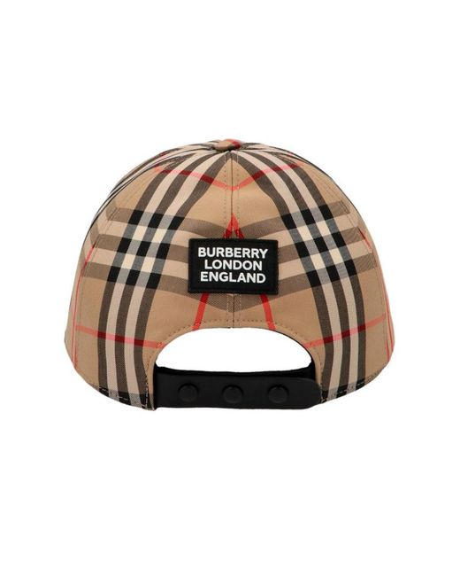 Burberry Natural Vintage Check Baseball Cap