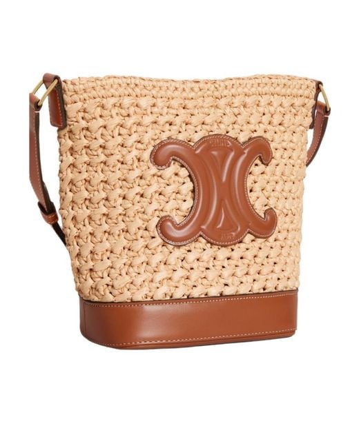 Céline Pink Small Bucket Cuir Triomphe