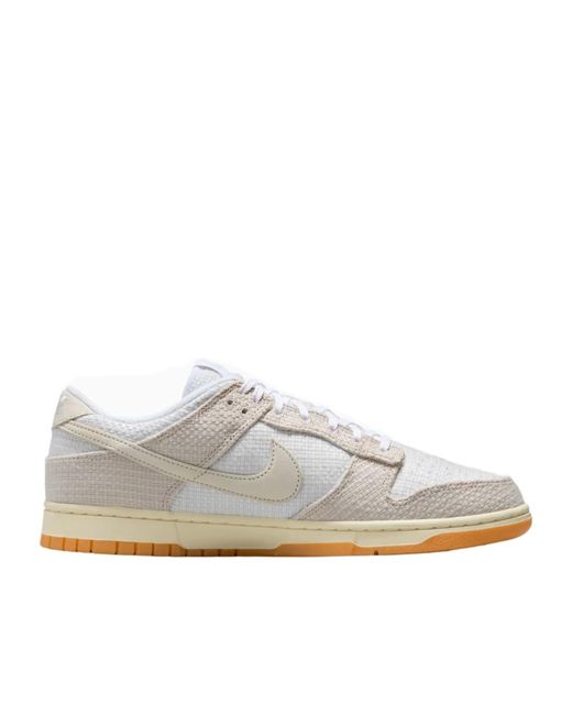 Nike White Dunk Low Retro Low-Top Sneakers for men