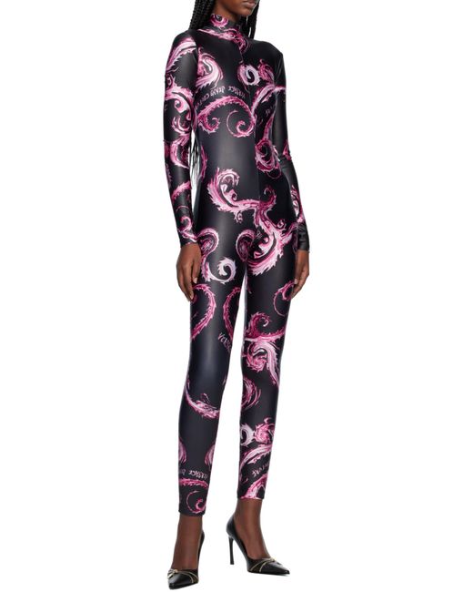 Versace Jeans Red Chromo Couture-Print Jumpsuit