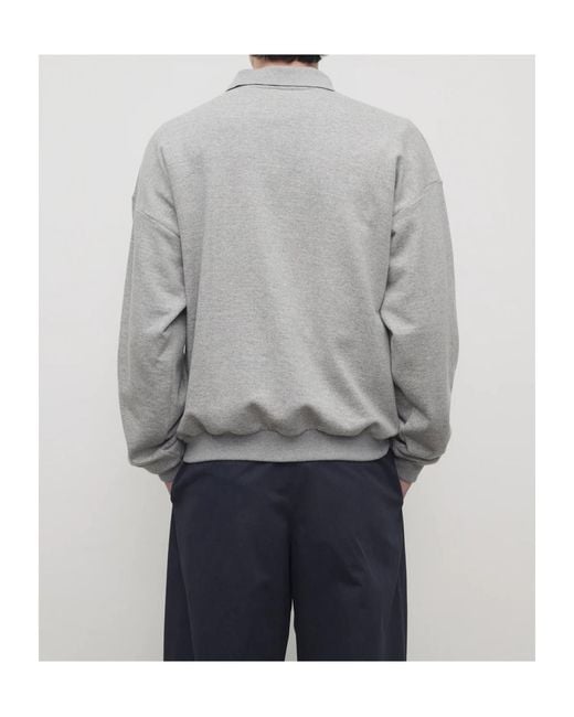 The Row Gray Ry Buttoned French-Terry Polo Shirt for men