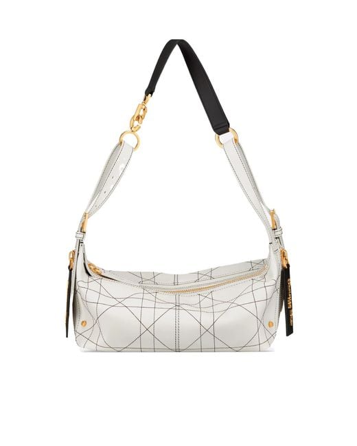 Dior White Small D-Journey Shoulder Bag