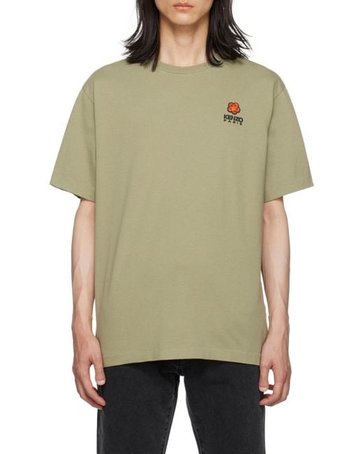 KENZO Green 'Boke Flower' Crest T-Shirt for men