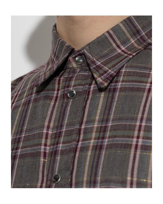 DSquared² Gray Collared Long-Sleeved Shirt for men