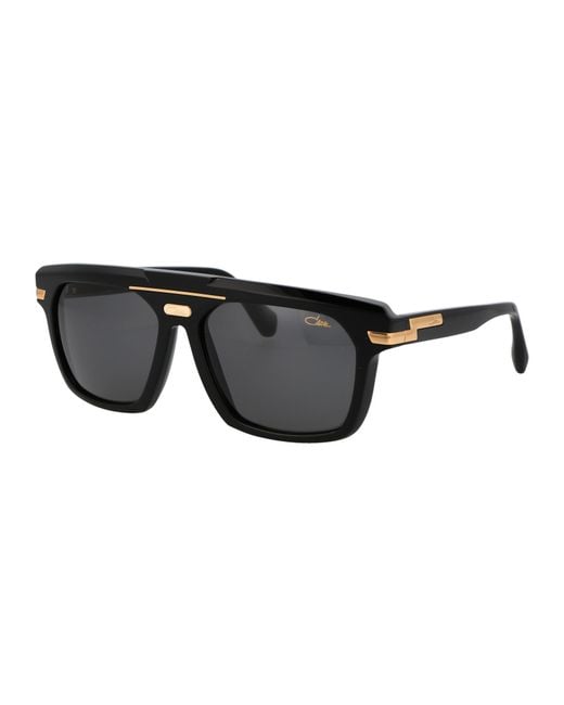 Cazal Black Shield-Frame Sunglasses for men
