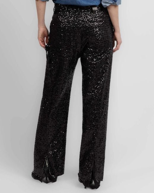 DARKPARK Black Sequin Wide-Leg Jeans