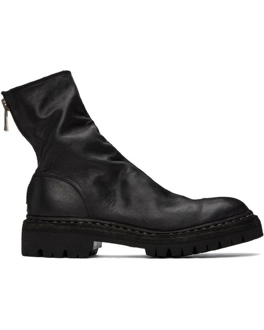 Guidi Black Zippered Short Boots