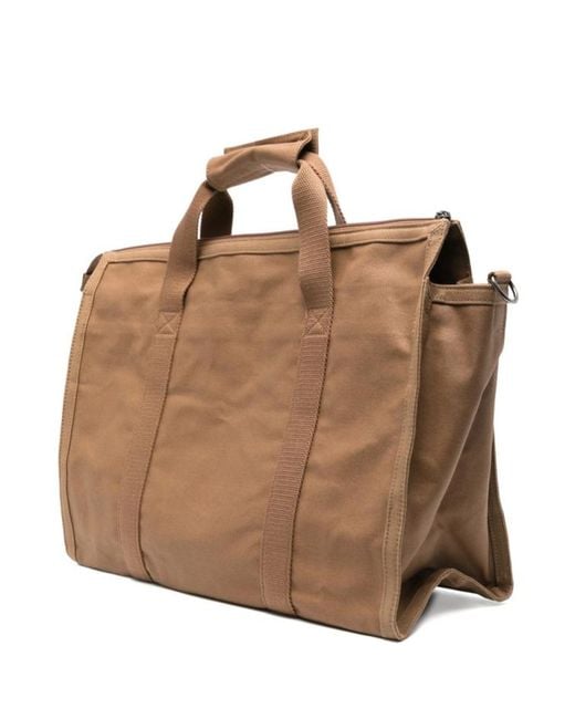 A.P.C. Brown Recuperation Gym Logo-Detail Tote Bag for men