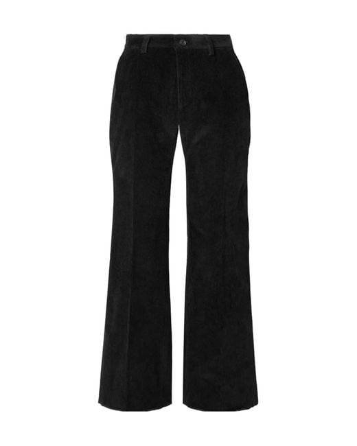 Bally Black Flared Casual Pants With Belt Loops