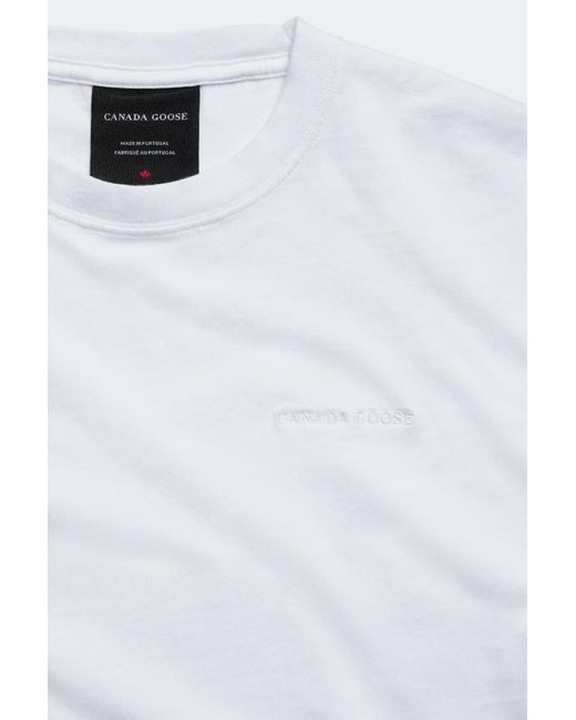 Canada Goose White Embossed-Logo T-Shirt
