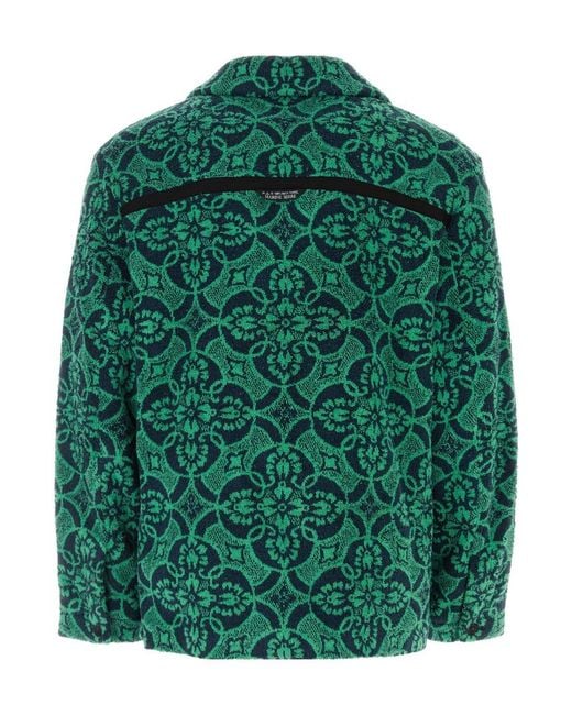 MARINE SERRE Green Long-Sleeved Casual Jacket for men