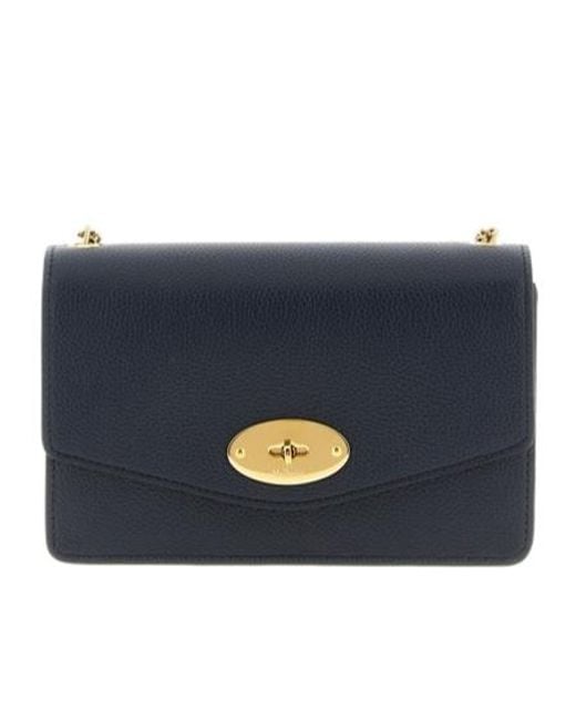 Mulberry Blue Small 'Darley' Shoulder Bag