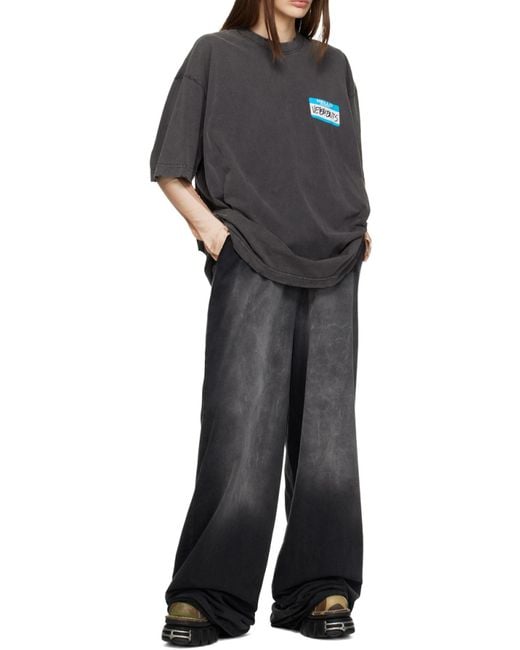 Vetements Gray My Name Is Cotton T-Shirt for men