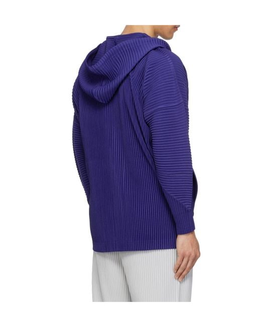Homme Plissé Issey Miyake Blue Pleated Jacket for men