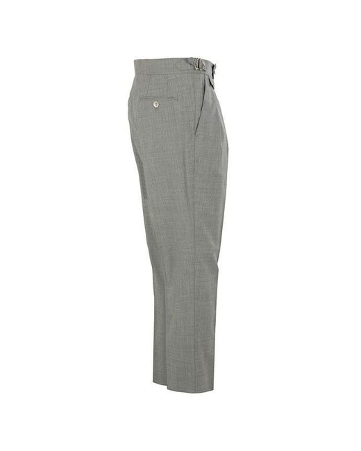 Brunello Cucinelli Gray Pleated Casual Pants for men