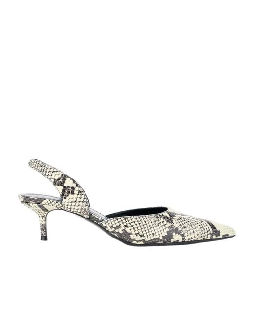 Staud White Sebastian High-Heeled Sandals