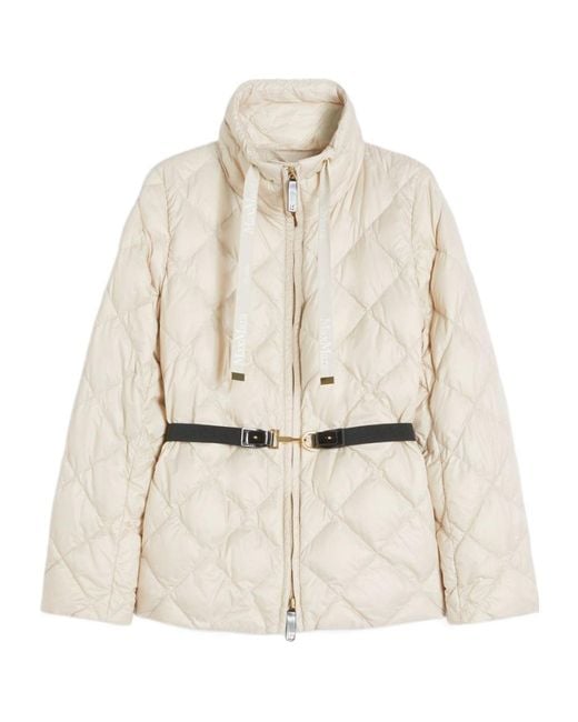 Max Mara Natural The Cube Mtcsoftb High Neck Belted Jacket