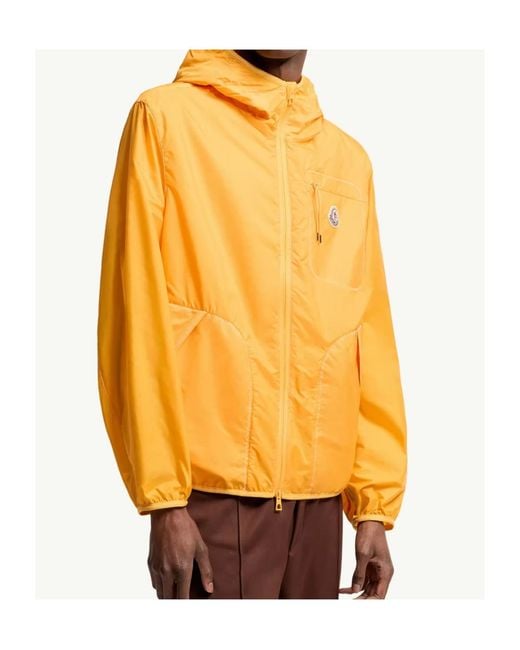 Moncler Orange Terche Hooded Windbreaker for men