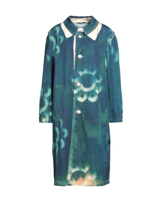 Maison Margiela Blue Long-Sleeve Coat