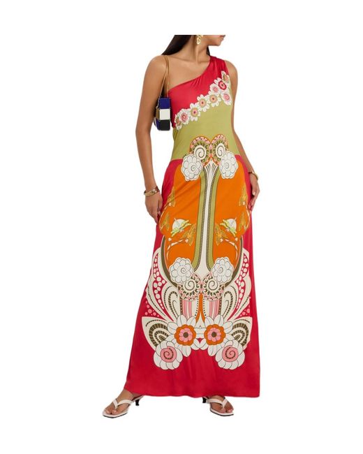LaDoubleJ White Printed Stretch-Jersey Maxi Dress