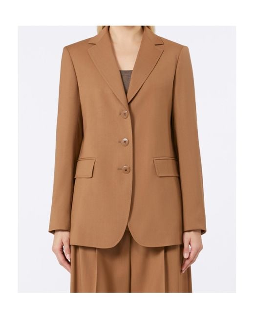 Max Mara Brown Studio Nice Single-Breasted Jacket