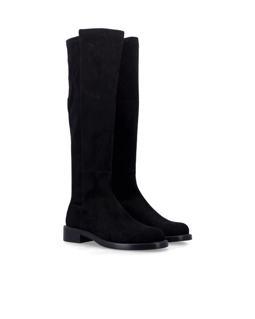 Stuart Weitzman Black 5050 Gisele Knee-High Leather Boots