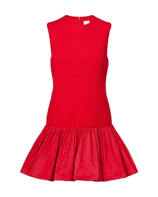 Patou Red Tweed Mini Dress