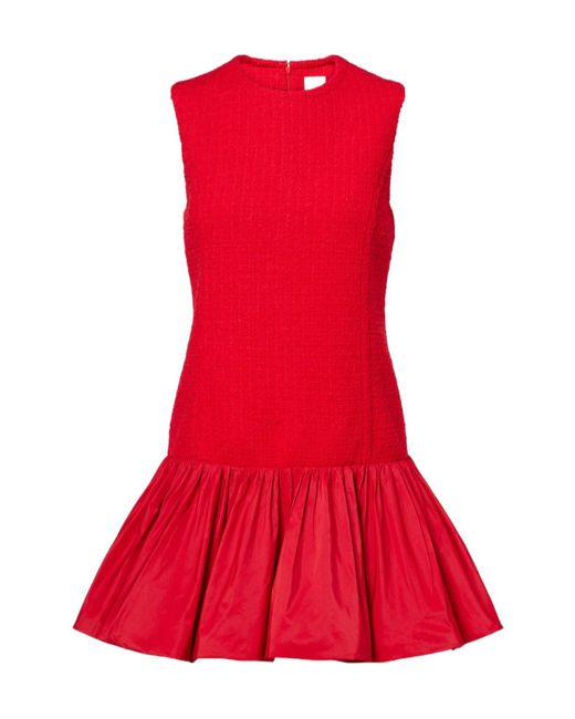 Patou Red Tweed Mini Dress