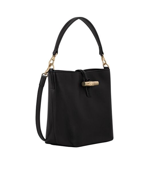 Longchamp Black Extra Small Le Roseau Bucket Bag