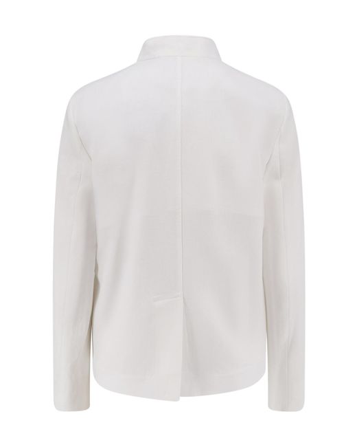 Loro Piana White Spagna Linen Blazer