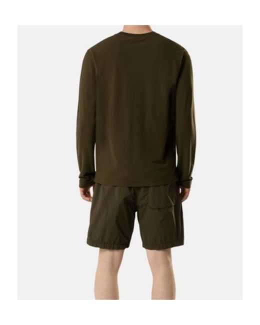 Stone Island Green Slim-Fit Long-Sleeve T-Shirt With Tonal Compass Logo Patch for men