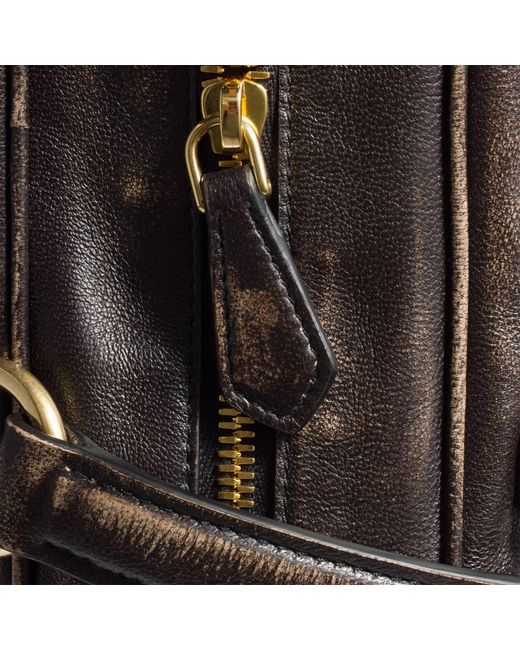 Miu Miu Brown Logo-Detailed Zipped Shoulder Bag