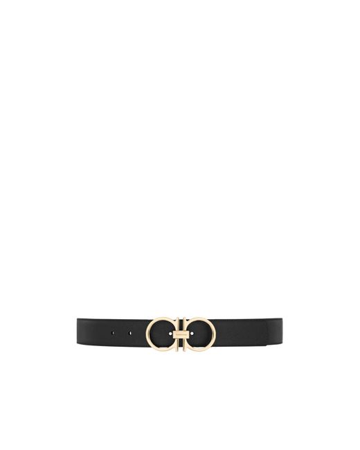 Ferragamo White Reversible And Adjustable Gancini Belt for men