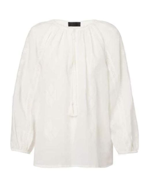 Nili Lotan White Tie Shirt