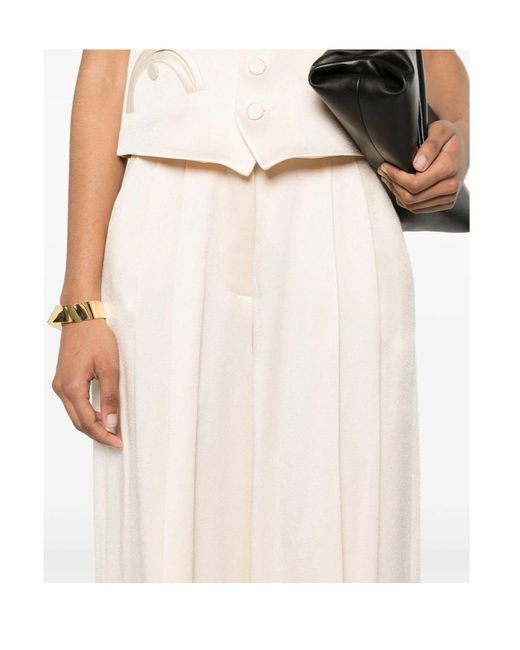 Blazé Milano White High-Waisted Casual Pants