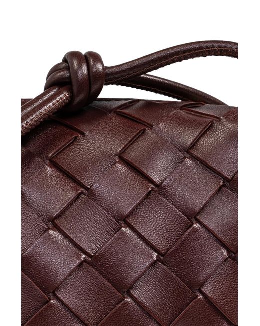 Bottega Veneta Brown Mini Loop Knitted Shoulder Bag