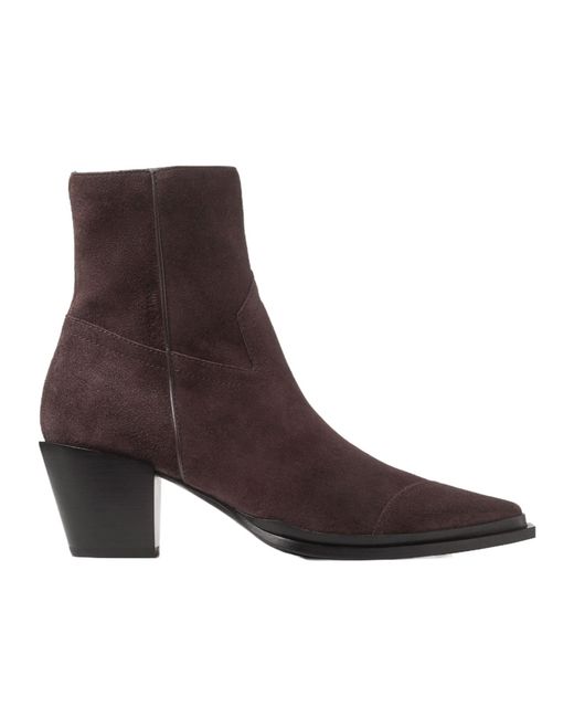 Jimmy Choo Brown Chunky High-Heeled Ankle Boots