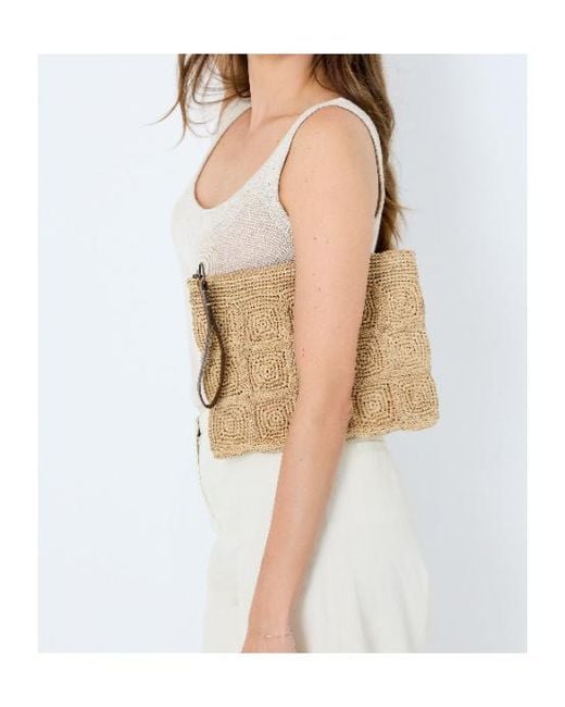 IBELIV Natural Tanala Zipped Clutch Bag