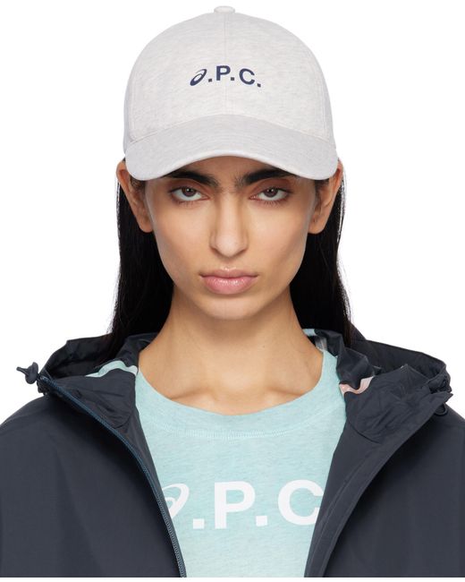 A.P.C. White X Asics Charlie Baseball Cap for men
