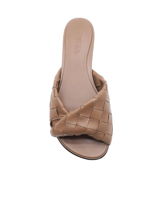 Bottega Veneta Brown Blink Intrecciato Sandals
