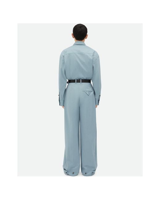 Bottega Veneta Black Cotton Twill Trousers for men