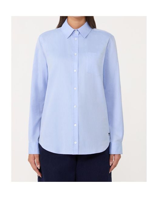 Weekend by Maxmara Blue Long-Sleeved Button-Up Shirt