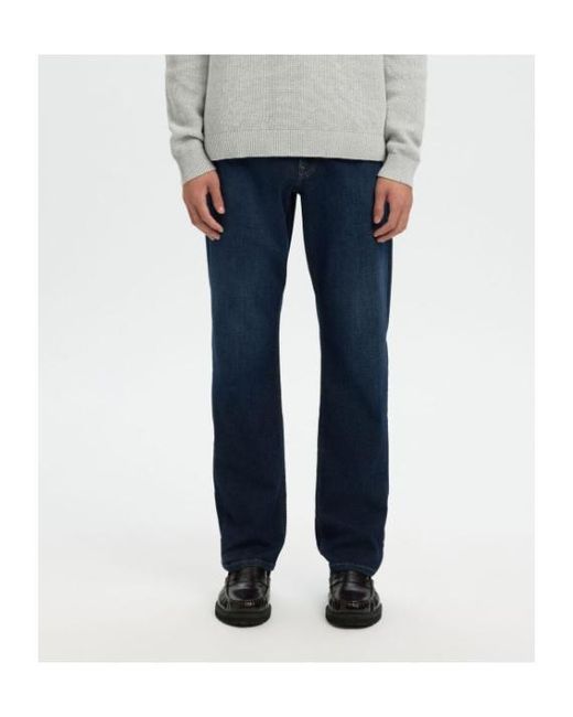SELECTED Blue 196 Flex Straight Fit Jeans for men