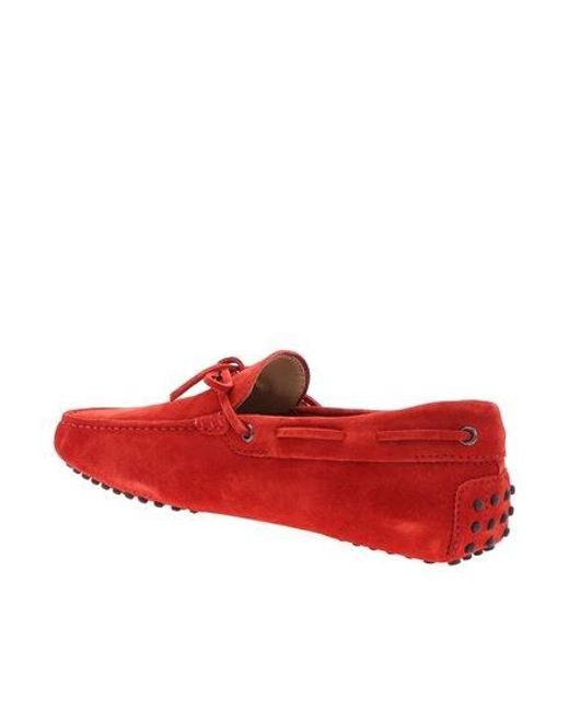 Tod's Red Gommino' Love Shoes for men